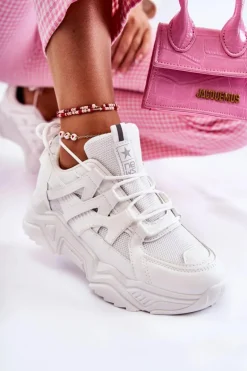 Damskie Sportowe Buty Sneakersy Białe Daren