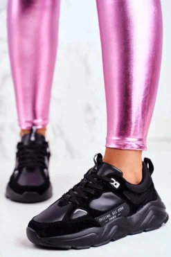 Damskie Sportowe Buty Sneakersy Big Star GG274654 Czarne