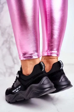 Damskie Sportowe Buty Sneakersy Big Star GG274654 Czarne