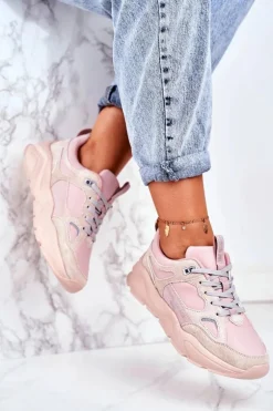 Damskie Sportowe Buty Sneakersy Big Star GG274655 Różowe