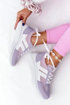 Damskie Sportowe Buty Sneakersy Fioletowe Holiday