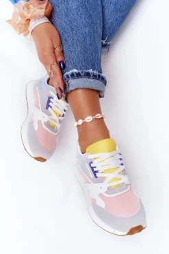 Damskie Sportowe Buty Sneakersy Różowo-Szare After Hours