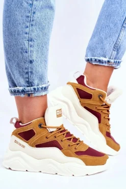 Damskie Sportowe Buty Sneakersy Big Star GG274646 Beżowe
