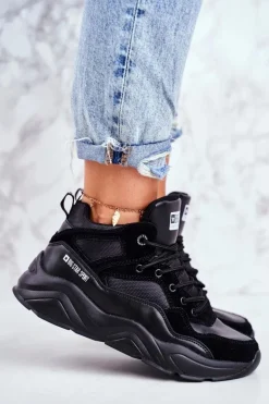 Damskie Sportowe Buty Sneakersy Big Star GG274644 Czarne