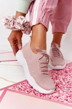 Damskie Sportowe Buty Sneakersy Różowe Ruler
