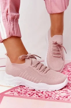 Damskie Sportowe Buty Sneakersy Różowe Ruler