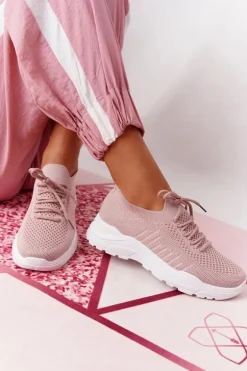 Damskie Sportowe Buty Sneakersy Różowe Ruler