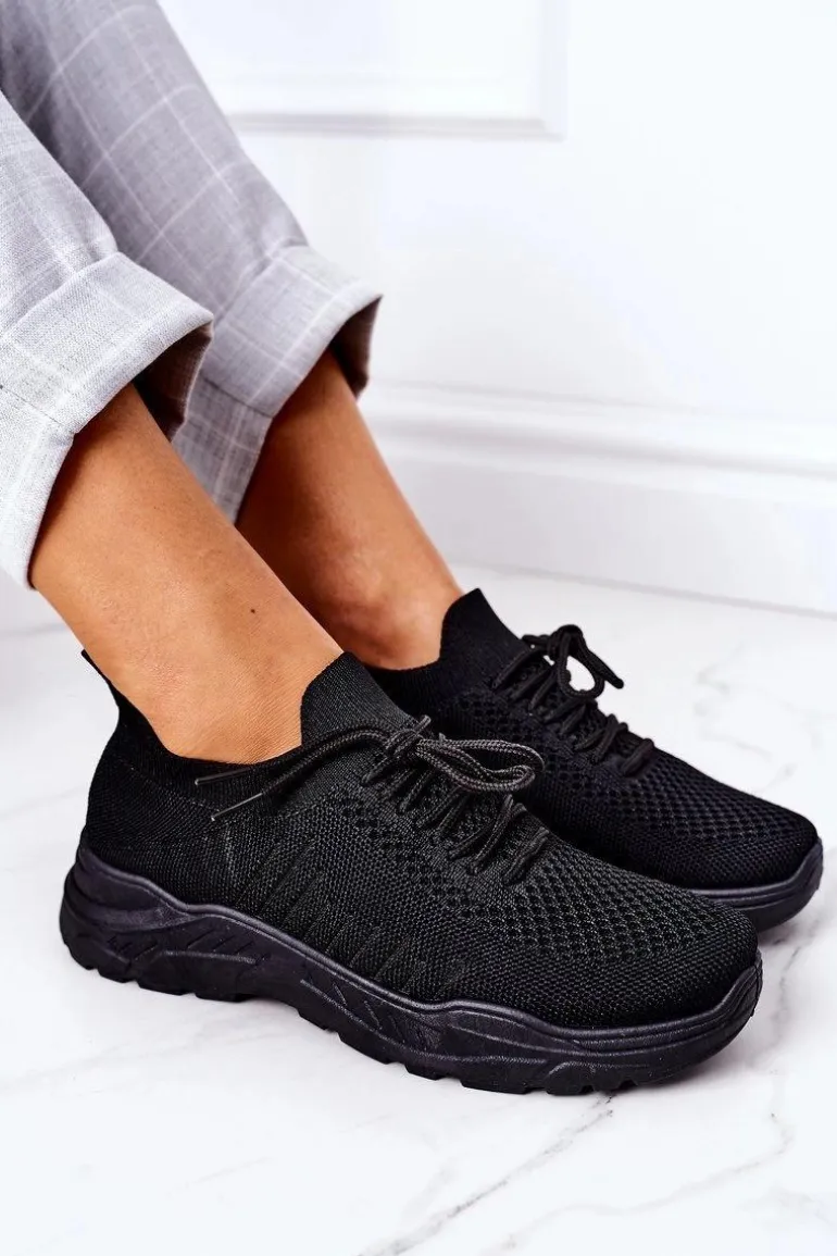 Damskie Sportowe Buty Sneakersy Czarne Ruler