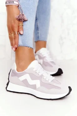 Damskie Sportowe Buty Sneakersy Szare Move On