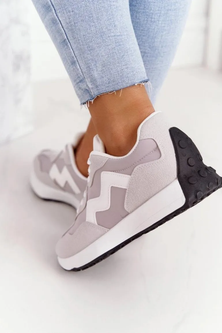 Damskie Sportowe Buty Sneakersy Szare Move On
