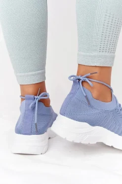 Damskie Sportowe Buty Sneakersy Niebieskie Ruler