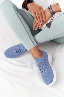 Damskie Sportowe Buty Sneakersy Niebieskie Ruler