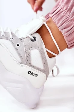 Damskie Sportowe Buty Sneakersy Big Star GG274643 Białe
