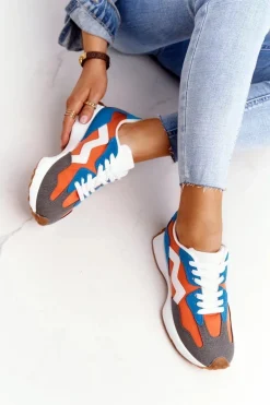 Damskie Sportowe Buty Sneakersy Pomarańczowe Move On