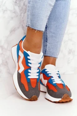 Damskie Sportowe Buty Sneakersy Pomarańczowe Move On