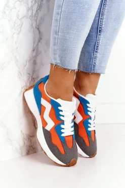 Damskie Sportowe Buty Sneakersy Pomarańczowe Move On