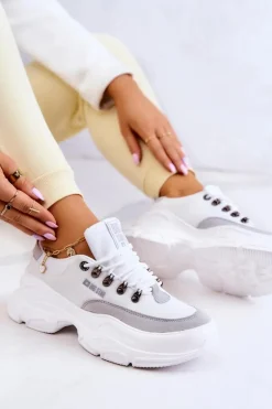Damskie Sportowe Buty Sneakersy Big Star JJ274A220 Białe
