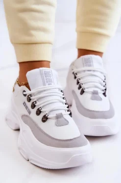 Damskie Sportowe Buty Sneakersy Big Star JJ274A220 Białe