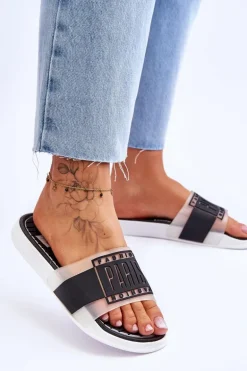 Damskie Sportowe Klapki Czarne Sunrise