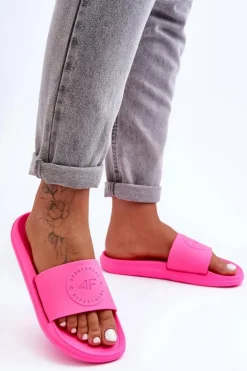 Damskie Sportowe Klapki 4F 4FSS23FFLIF069-53S Fuksja