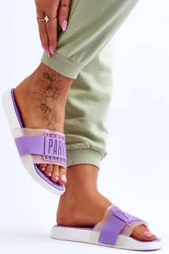 Damskie Sportowe Klapki Fioletowe Sunrise