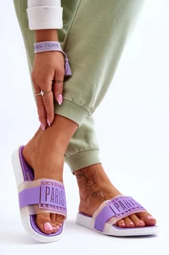 Damskie Sportowe Klapki Fioletowe Sunrise