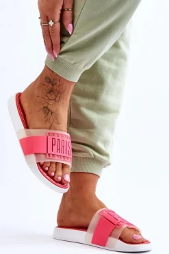 Damskie Sportowe Klapki Neonowo Różowe Sunrise