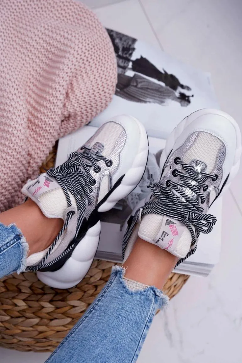 Damskie Sportowe Obuwie Big Star by Daniel Lopez Białe FF274A546