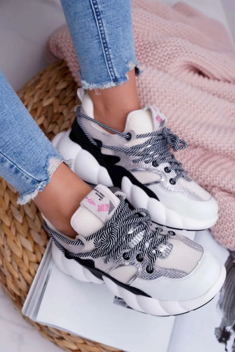 Damskie Sportowe Obuwie Big Star by Daniel Lopez Białe FF274A546