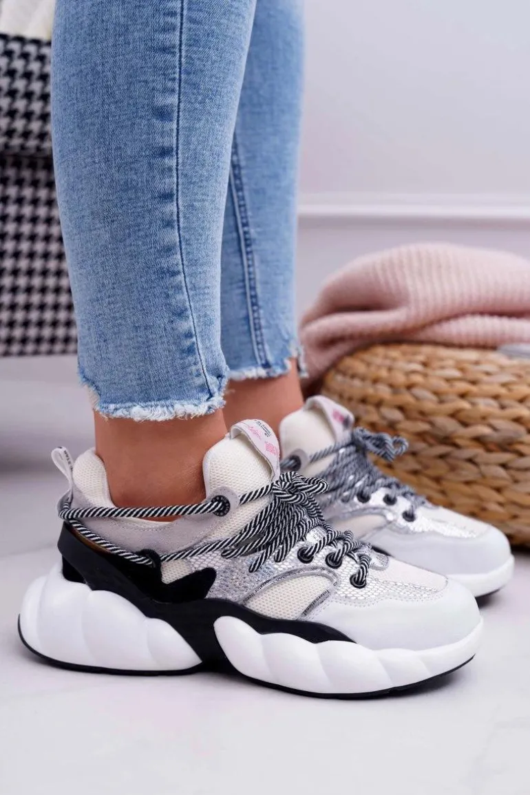 Damskie Sportowe Obuwie Big Star by Daniel Lopez Białe FF274A546