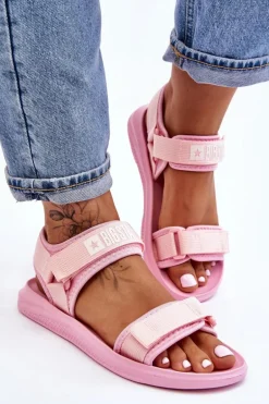 Damskie Sportowe Sandały Big Star LL274729 Różowe