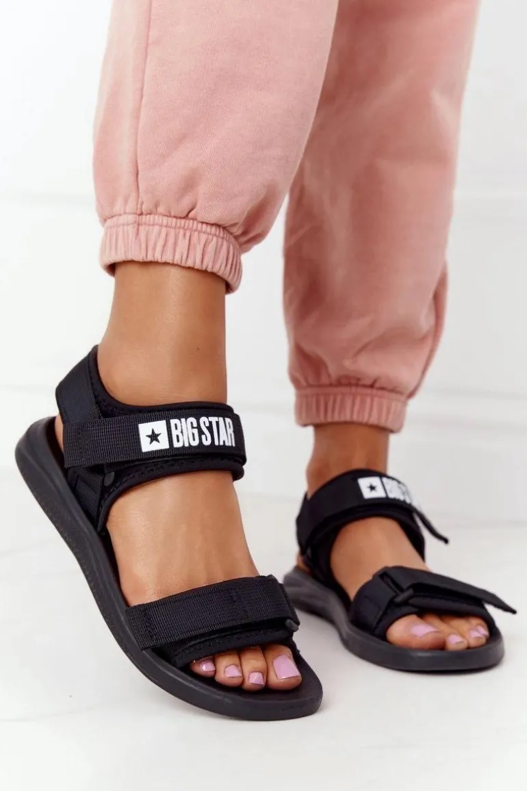 Damskie Sportowe Sandały Big Star HH274A024 Czarne