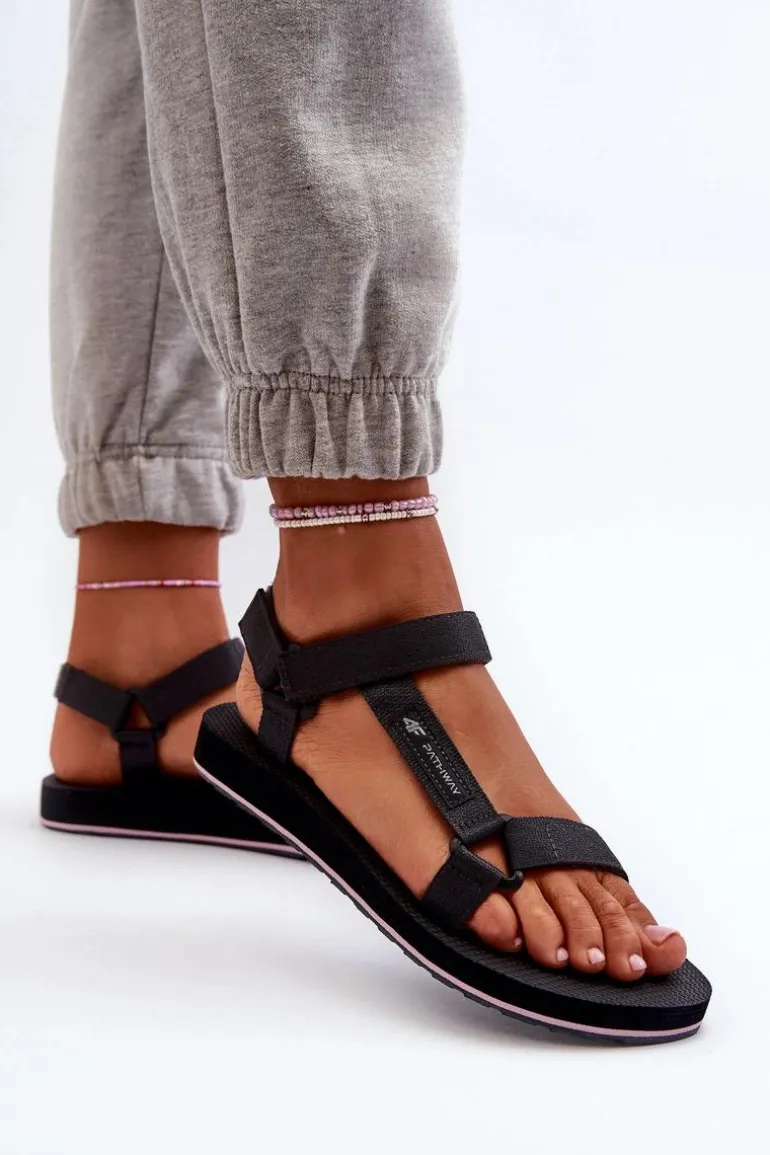 Damskie Sportowe Sandały 4FRSS24FSANF054-23S Ciemnoszare