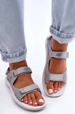 Damskie Sportowe Sandały 4F 4FSS23FSANF016-27S Szare