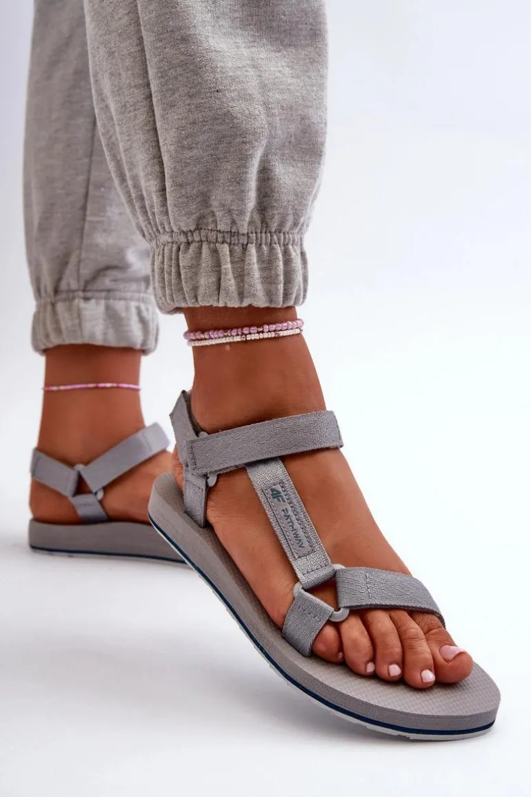 Damskie Sportowe Sandały 4FRSS24FSANF054-20S Szare