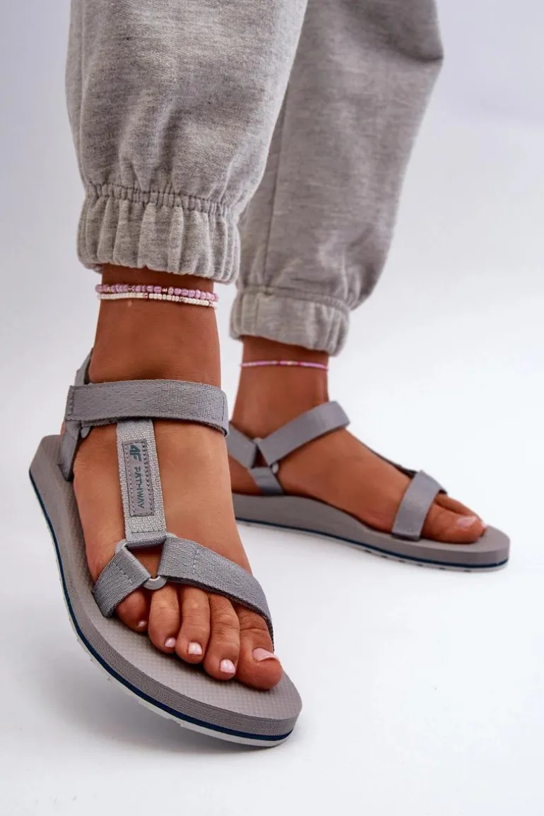 Damskie Sportowe Sandały 4FRSS24FSANF054-20S Szare