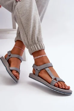 Damskie Sportowe Sandały 4FRSS24FSANF054-20S Szare