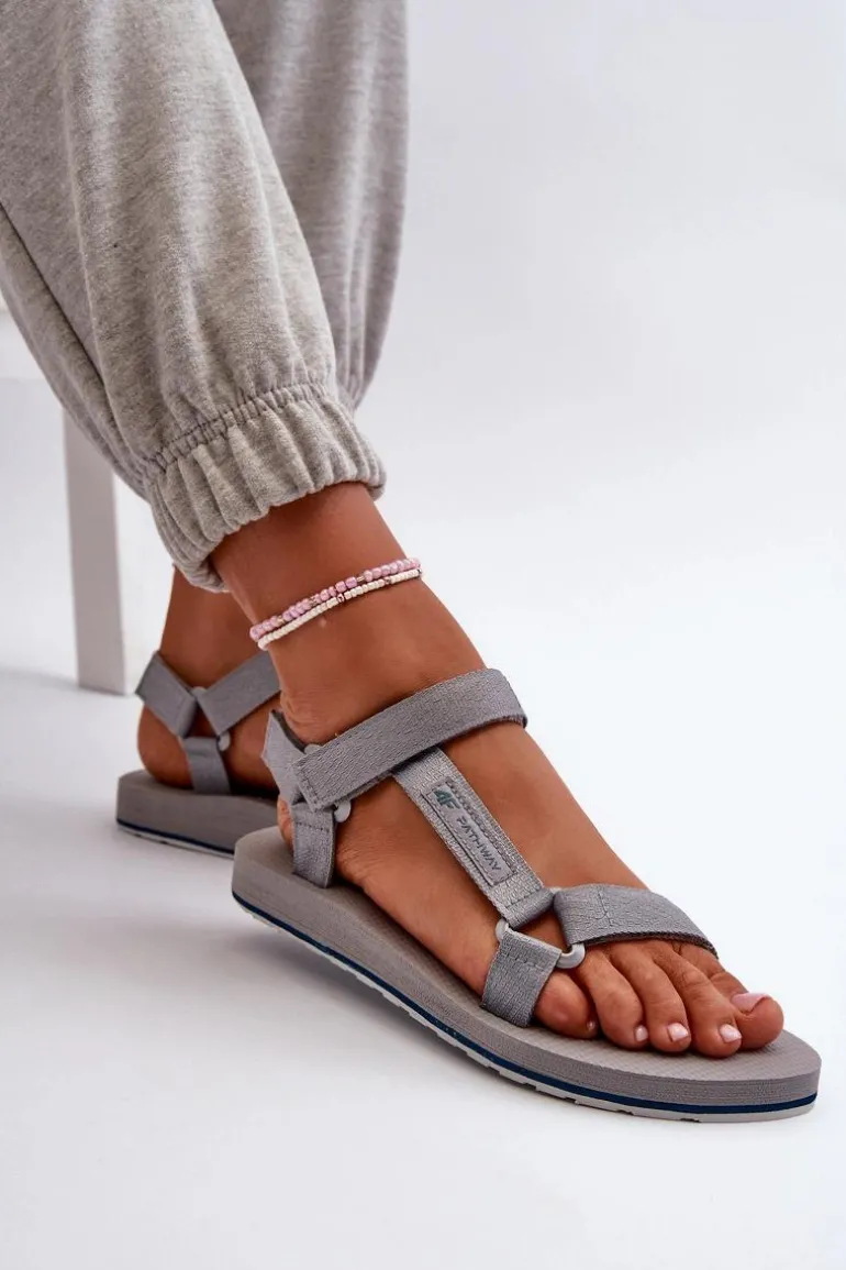 Damskie Sportowe Sandały 4FRSS24FSANF054-20S Szare