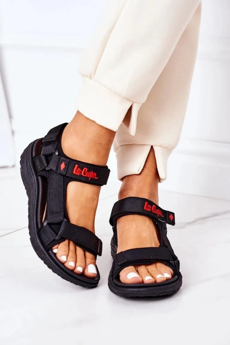 Damskie Sportowe Sandały Lee Cooper LCW-22-34-0961 Czarne