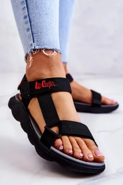 Damskie Sportowe Sandały Lee Cooper LCW-22-34-0955L Czarne