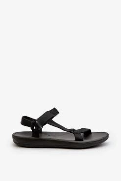 Damskie Sportowe Sandały Na Rzepy Czarne Vilari