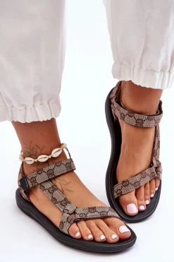 Damskie Sportowe Sandały We Wzory Brązowe Ultimate