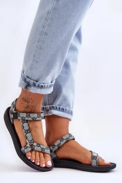 Damskie Sportowe Sandały We Wzory Biało-Czarne Ultimate