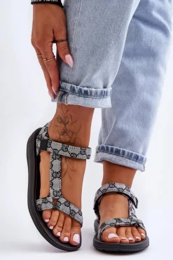 Damskie Sportowe Sandały We Wzory Biało-Czarne Ultimate