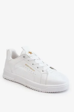 Damskie Sznurowane Buty Sportowe Białe Mikaela