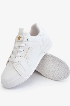 Damskie Sznurowane Buty Sportowe Białe Mikaela