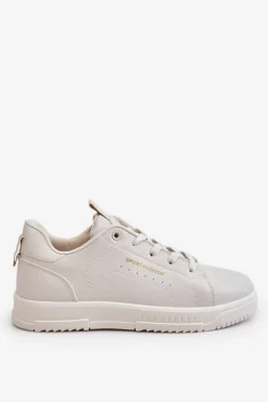 Damskie Sznurowane Buty Sportowe Beżowe Mikaela