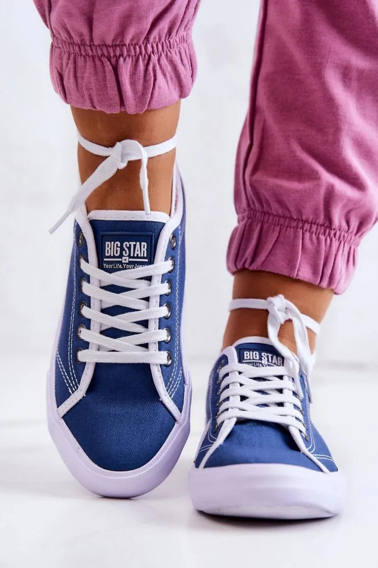 Damskie Tenisówki BIG STAR W274834 Granatowe