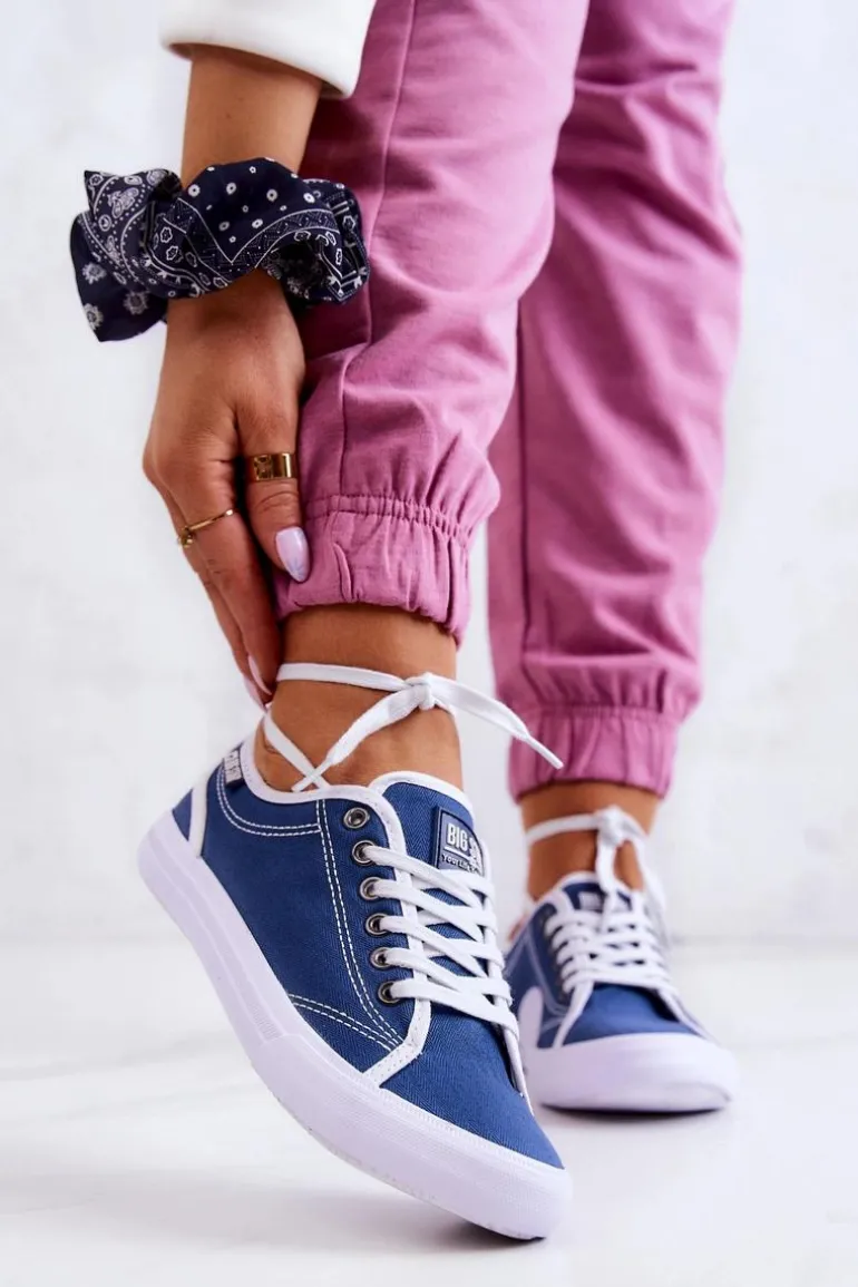 Damskie Tenisówki BIG STAR W274834 Granatowe