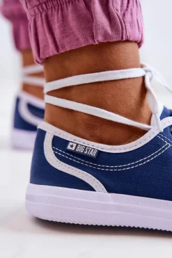 Damskie Tenisówki BIG STAR W274834 Granatowe